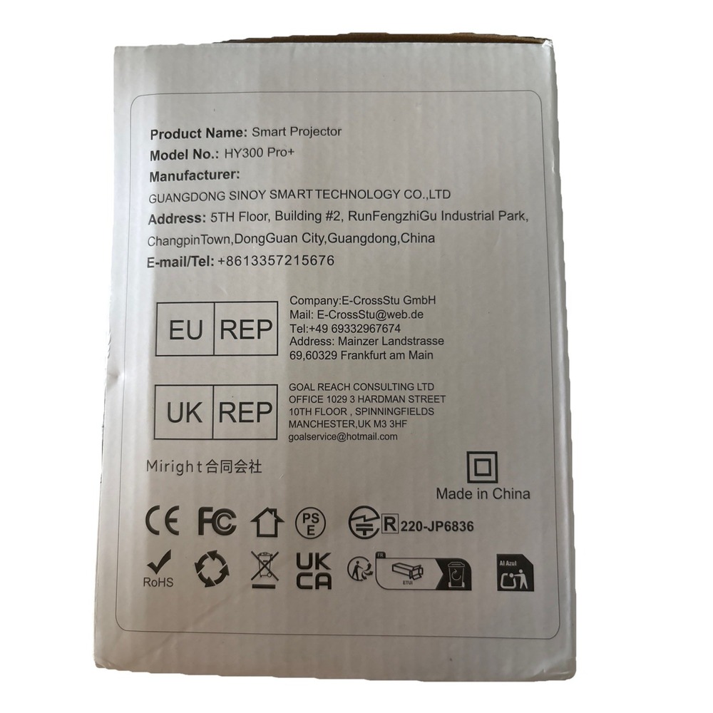 MAGCUBIC HY300 Pro+ Portable Home Theater Projector WiFi HDMI Android iOS White - Picture 4 of 4